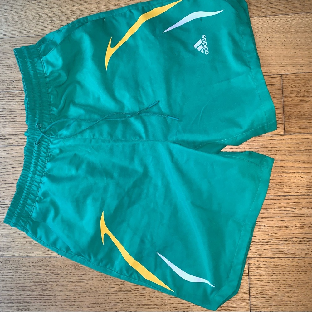 Green adidas’s shorts new